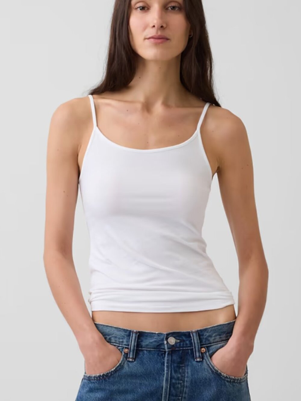 NWT Gap Closeknit Basic Cami Tank Top; White; Size: M
